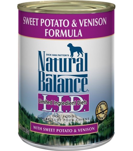 Natural Balance L.I.D. Sweet Potato & Venison Formula Canned Dog Food 13oz (Case of 12)